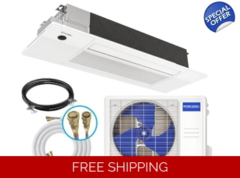 MRCOOL 18K-Btu 21.4 SEER2 Slim Cassette Split Heat Pump (-13°F) E-Star: 12.5 EER/11.5 HSPF (R454B)